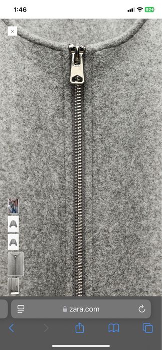 бомбер зара сірий