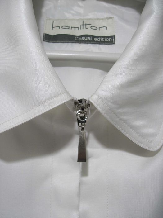 Ветровка Новая Белая Hamilton Бумажная этикетка Молния Подкладка р.52