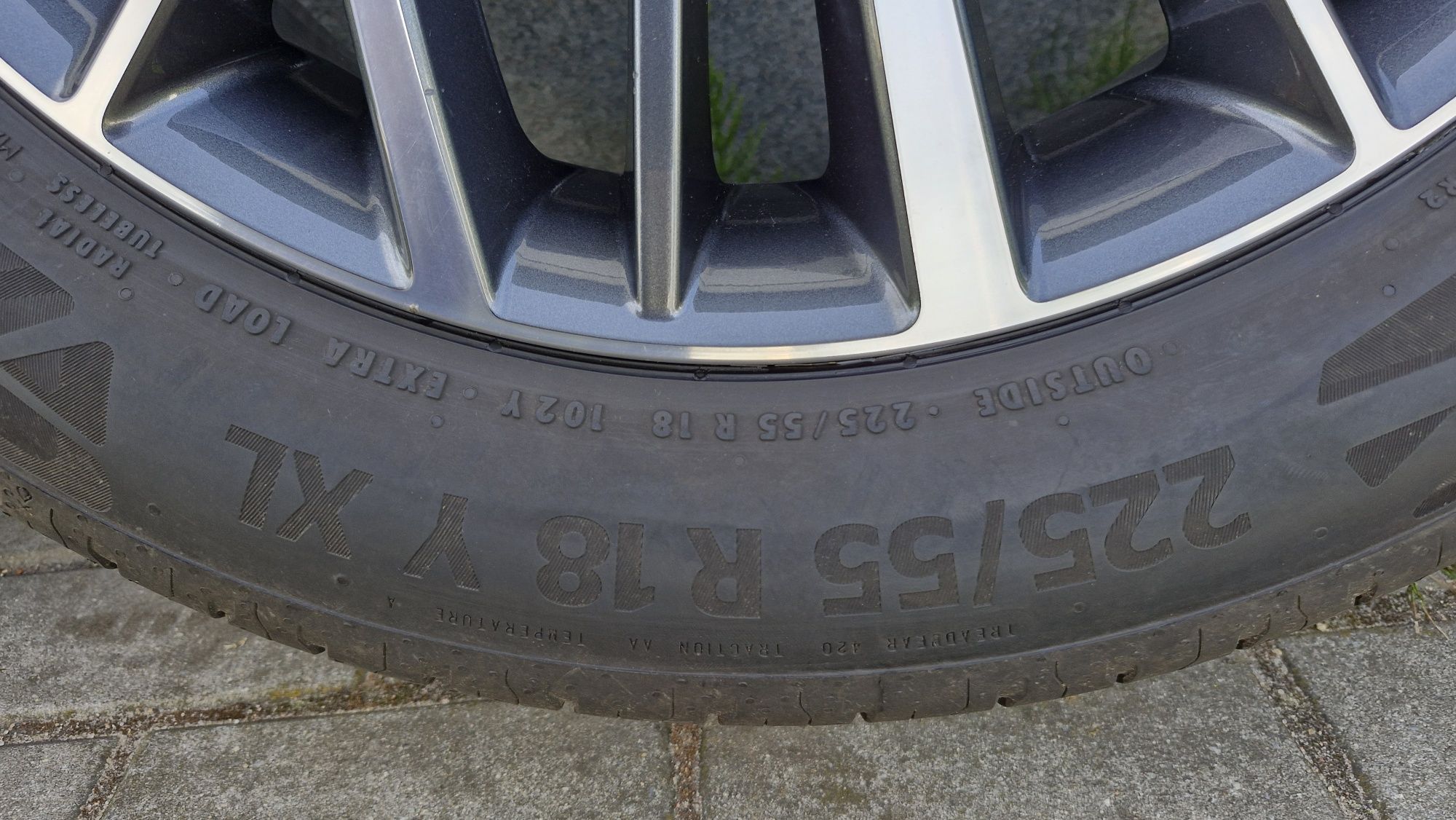 Oryginalne koła felgi Hyundai Tucson, 225/55 R18 Continental Letnie..