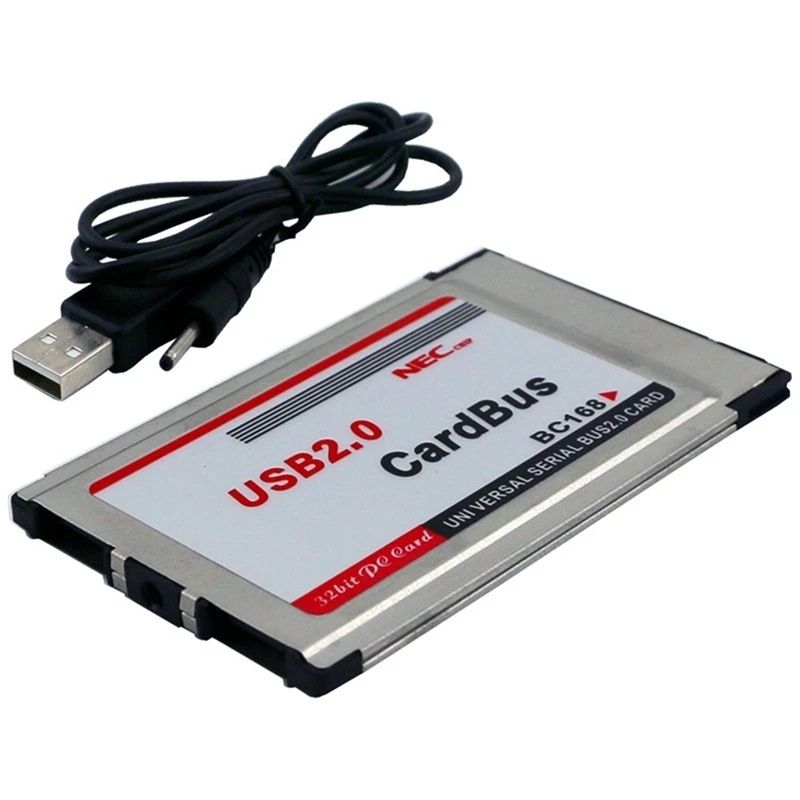 PCMCIA к USB 2.0 Cardbus двойной 2-портовый адаптер 480M