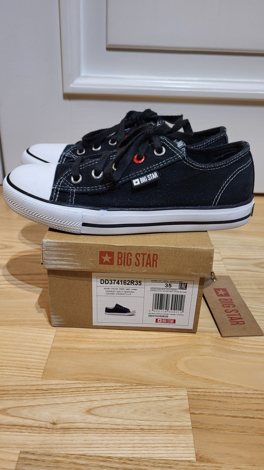 BIG STAR Trampki Dziecięce, czarne, rozmiar 35