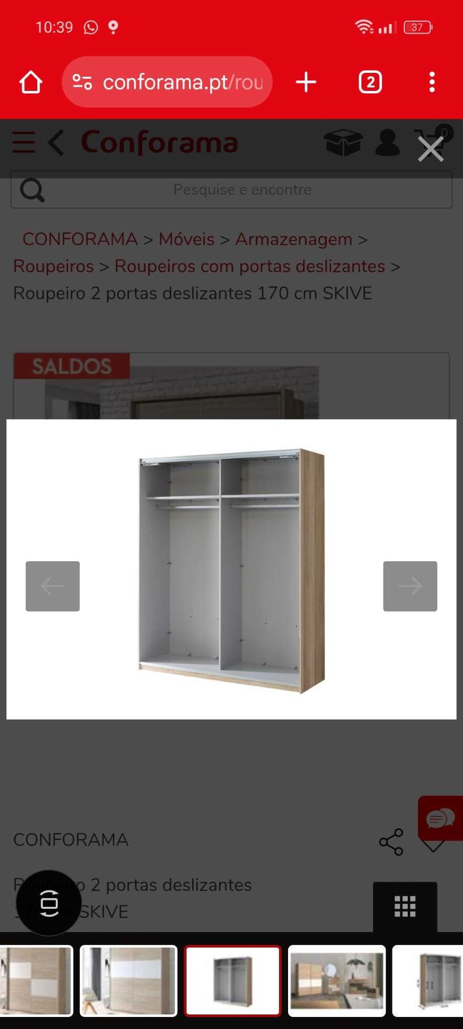 Roupeiro - Portas de correr