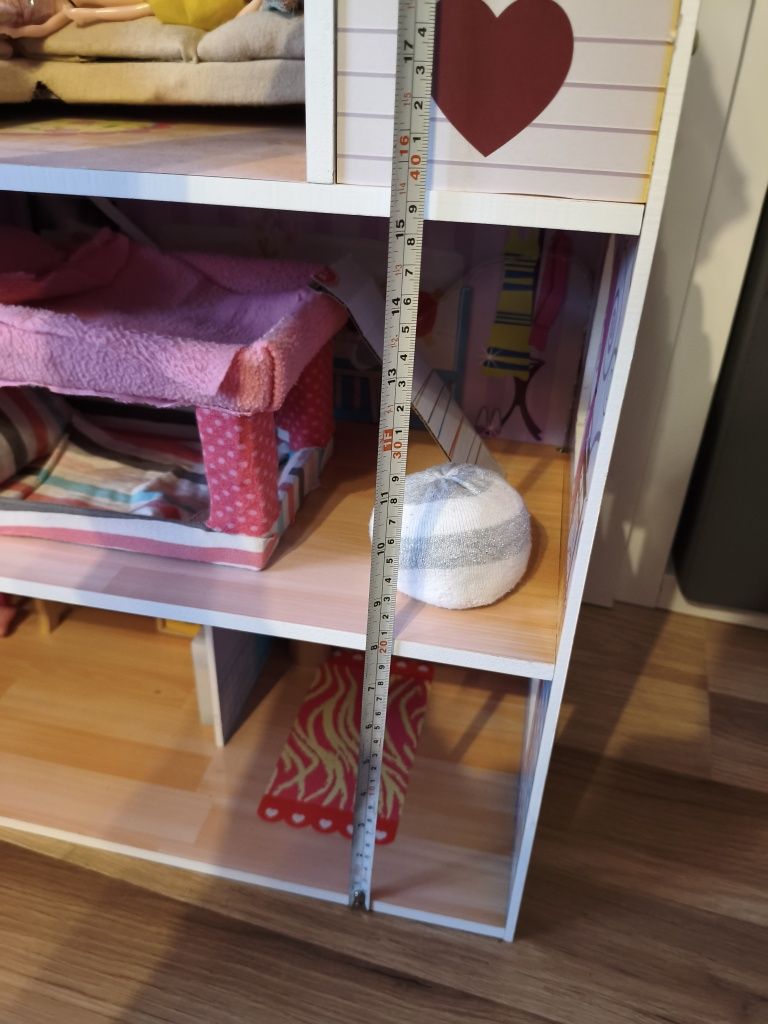 Domek drewniany dla lalek oświetlenie LED