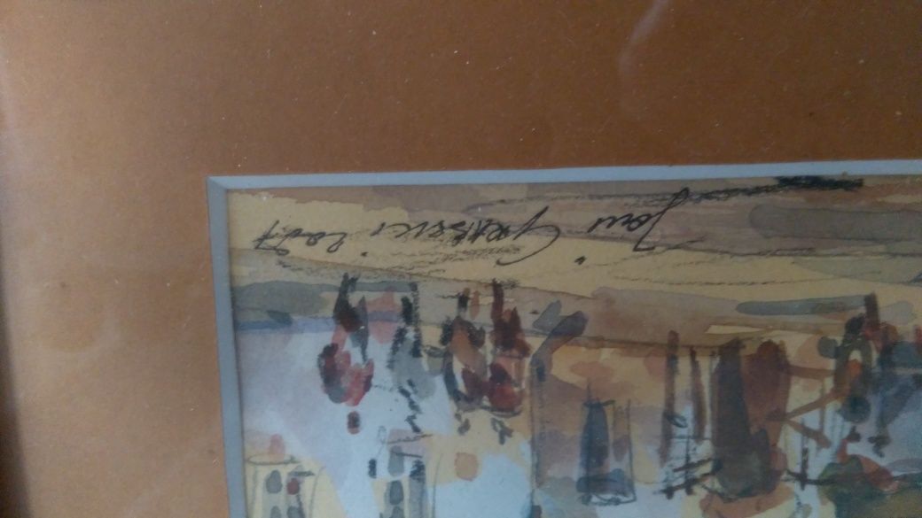 Obraz Kazimierz Dolny nad Wisłą , sygn.  Jan Grabski ,  akwarela , wym