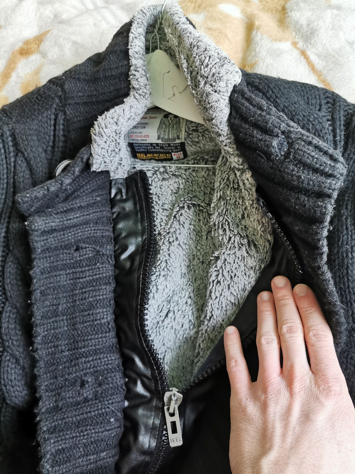 Sweter zimowy z futerkiem