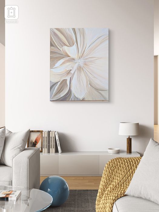 Інтер'єрна картина на холсті , квітка, акрил, 40 на 50