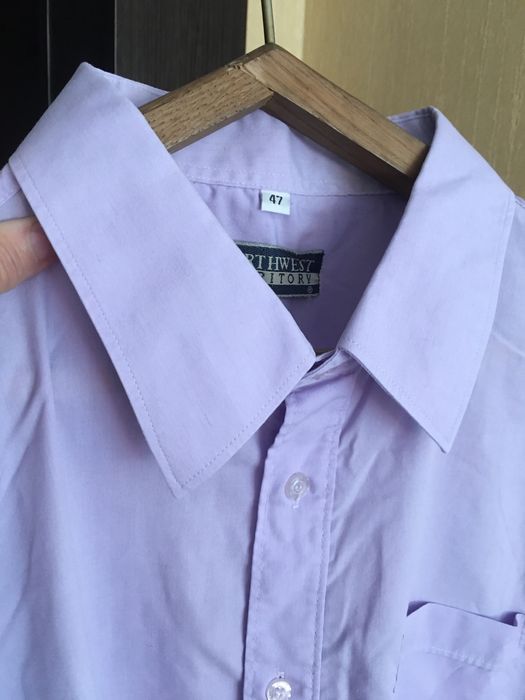 Рубашка мужская  сиреневого цвета