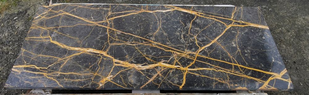 Marmur Nero Saint Laurent Blat Stopnie Parapety