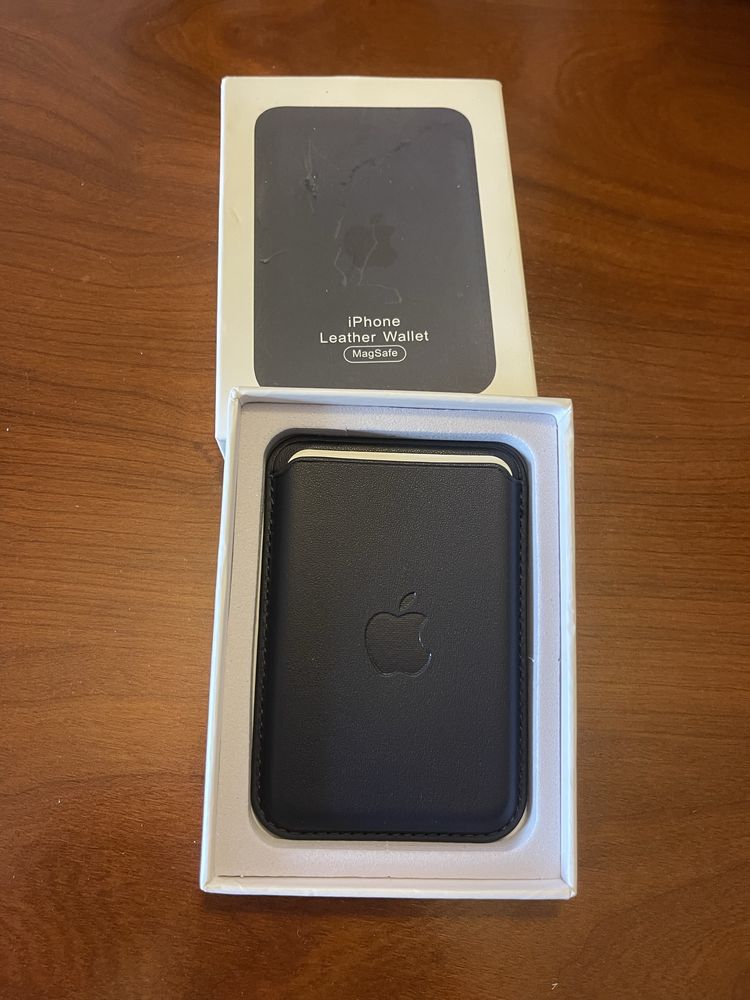 Carteira MagSafe pele – NOVA – Cor: Azul