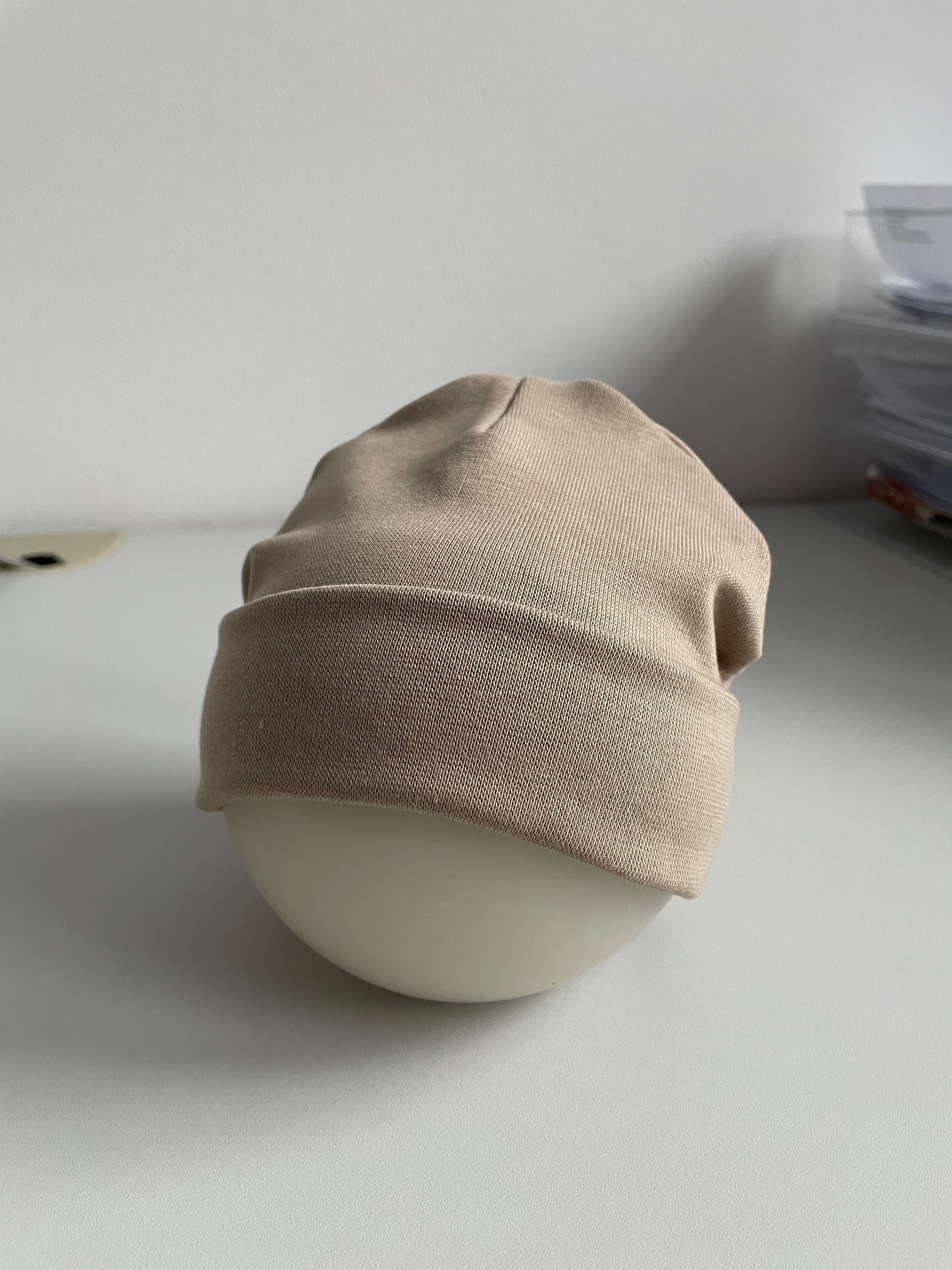 Podwójna czapka beanie dla noworodka 0-6
