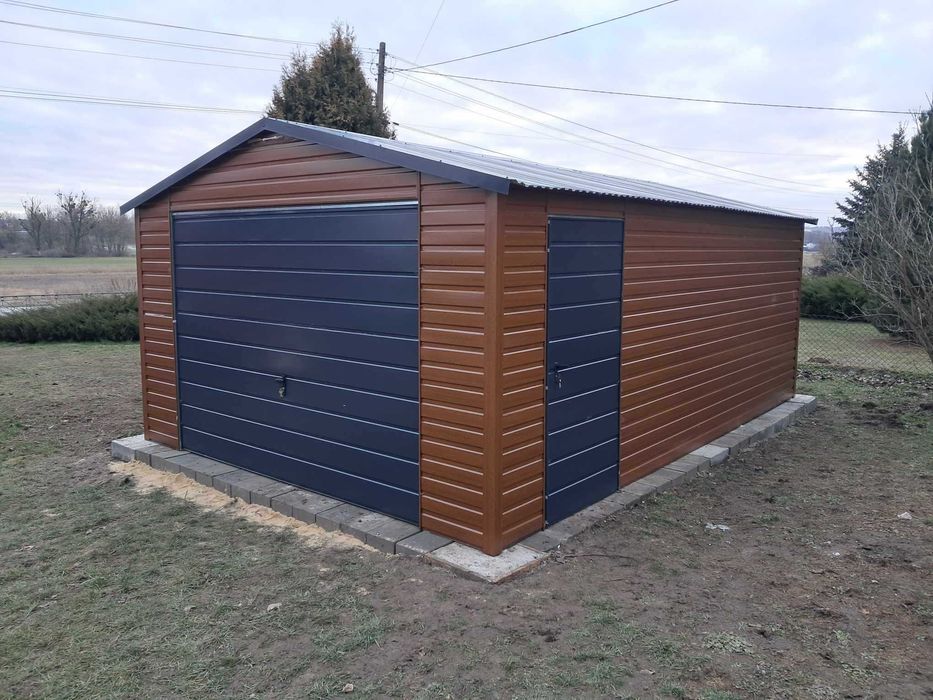 Garaż blaszany, wiata. WZMOCNIONY PROFILAMI. Producent. Cała Polska