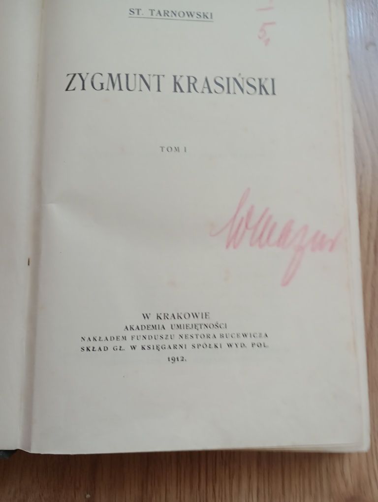 Książka , autor Zygmunt Krasiński