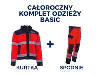 Komplet ratowniczy (kurtka + spodnie) Basic Fluo podstawowy całoroczny