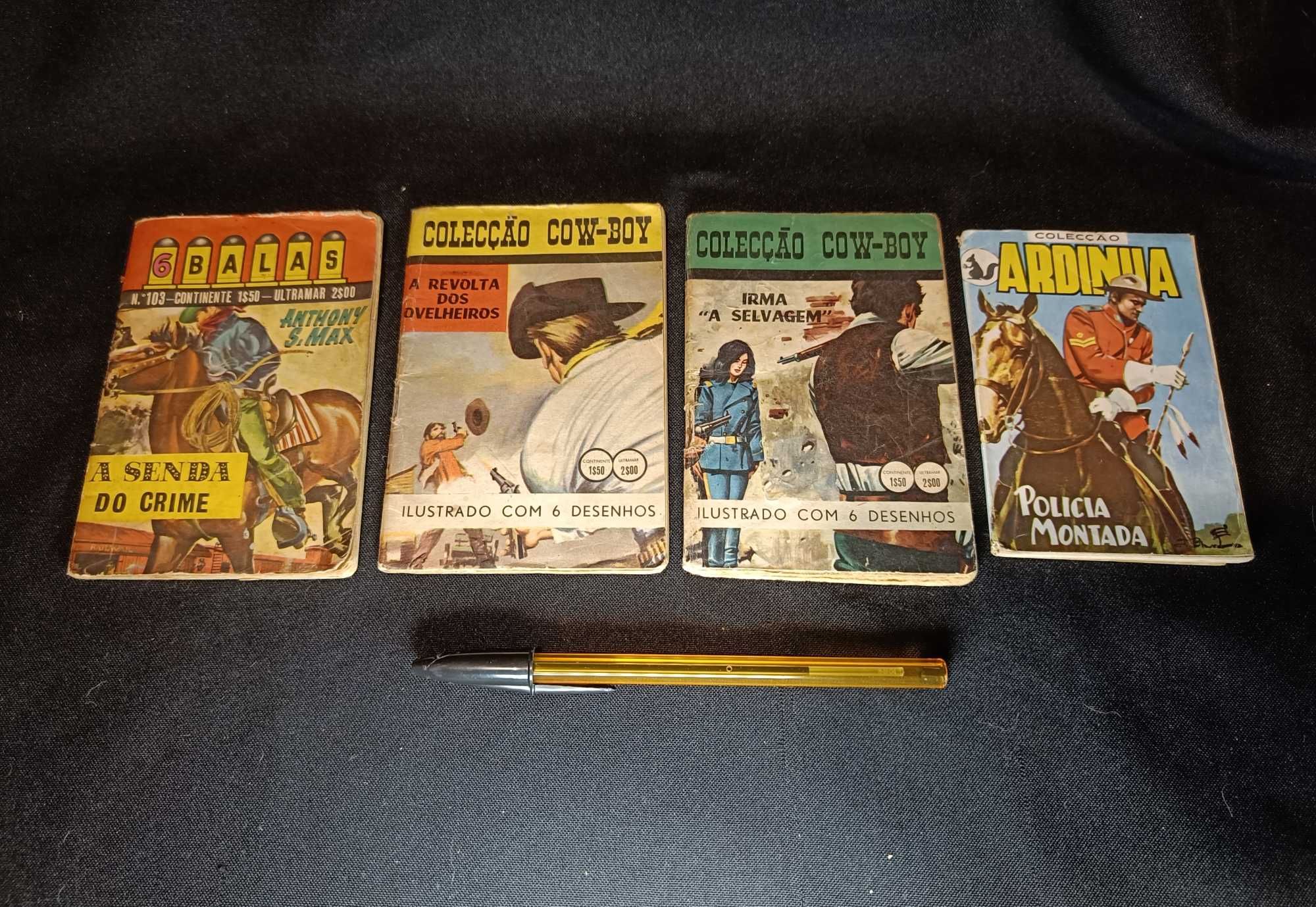 Mini livros cow-boy - ardinha - 6 balas