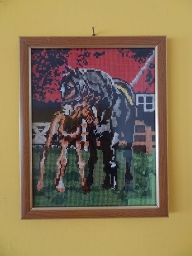 Obraz Konie, ręcznie haftowany