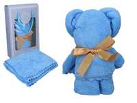 Ręcznik 35x75 cm Miś Niebieski Prezent Babyshower