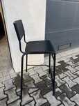 IKEA STIG Stołek barowy z oparciem 63 cm czarny