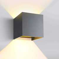 GHB Lampa ścienna LED 12 W  IP 65, regulowany kąt świecenia 3000 K