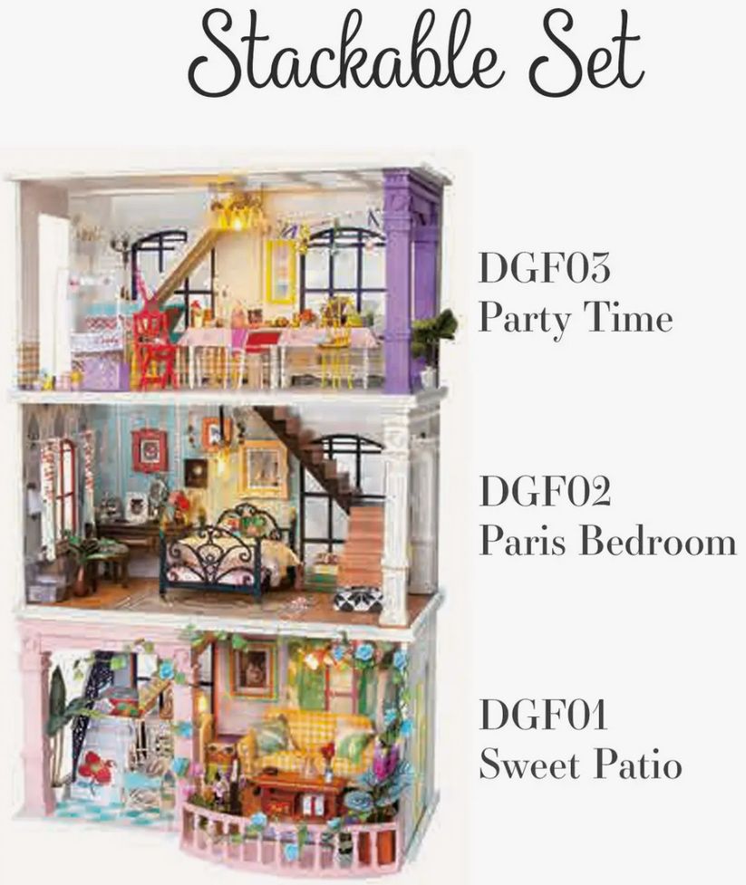 Miniatura Quarto Paris Midnight com Iluminação - Feito à mão