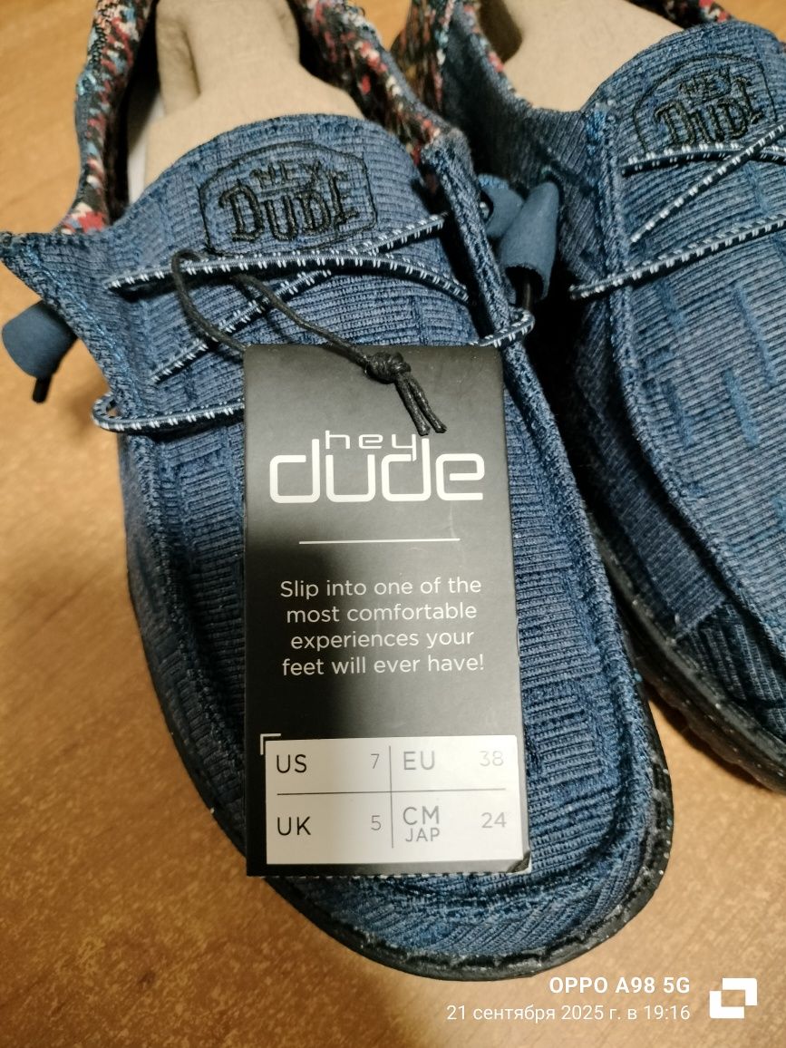 Мокасини  Hey Dude, розмір 38