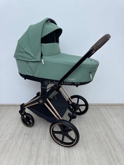 Cybex Priam 4.0 Rose Gold&Leaf Green коляска Сайбекс Пріам 2025
