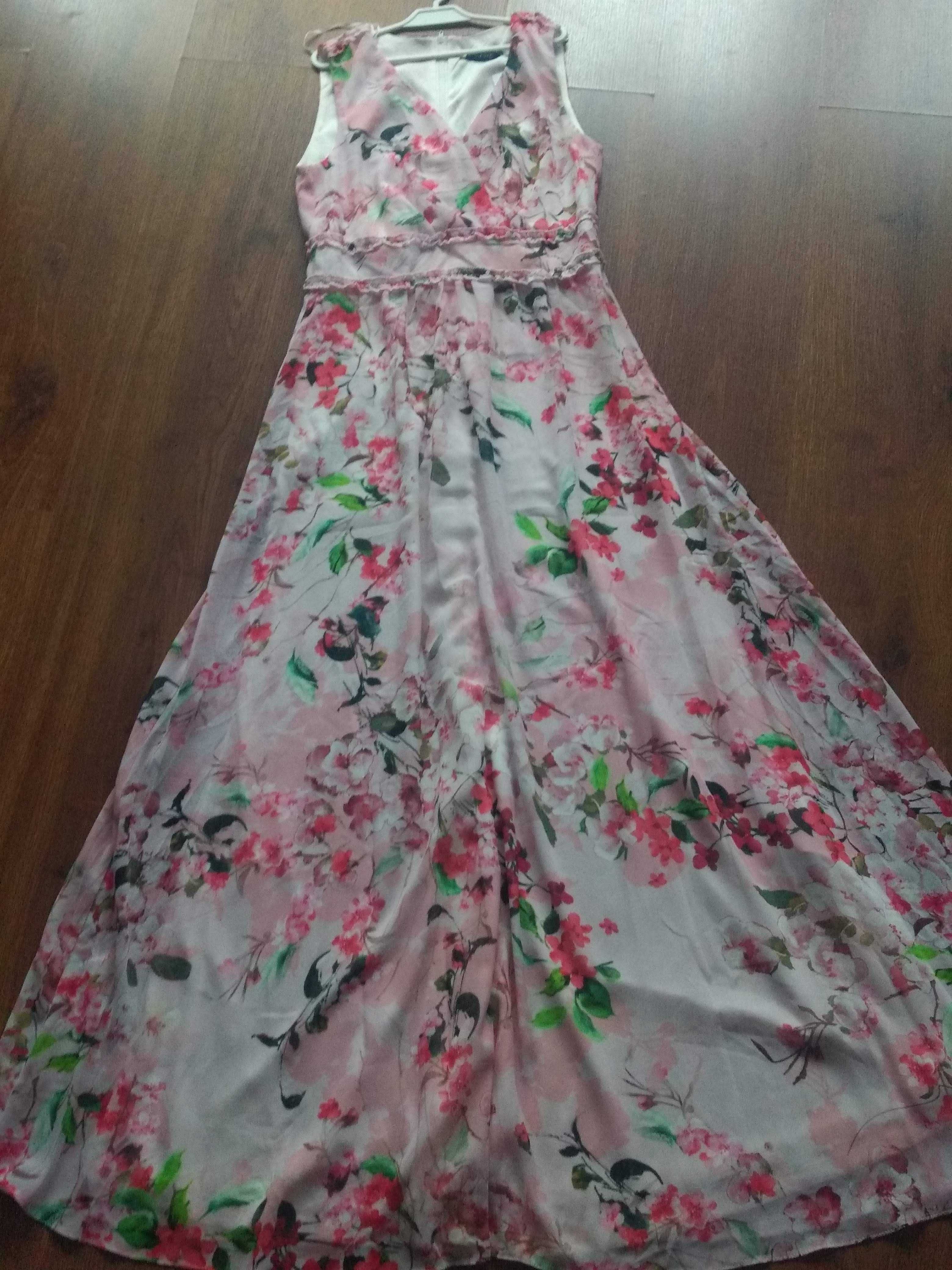 Długa sukienka w kwiaty rozmiar 36 Orsay