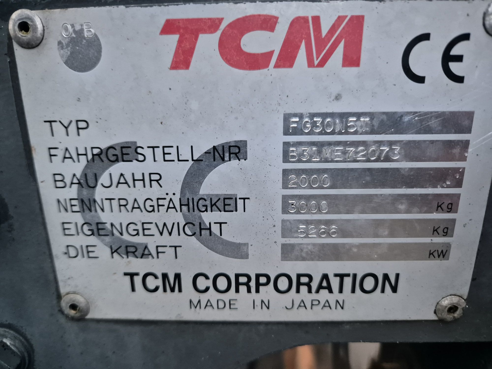 Wózek widłowy TCM FG30 triplex 2000r