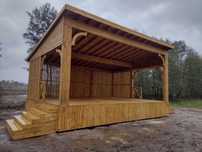 scena drewniana altany wiaty zadaszenia producent