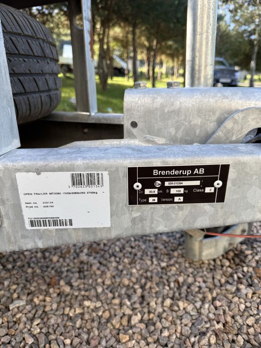 Przyczepka pod minikoparkę Brenderup MT3080 Dmc 2700kg Fv23%