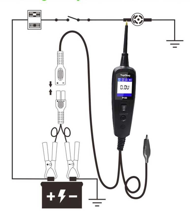 Диагностический  тестер TopDiag  JDiag P100 12\24 V ( Power probe)