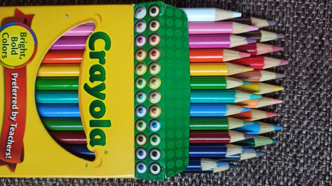 Олівці кольорові Crayola Colored pencils 12, 24 штуки