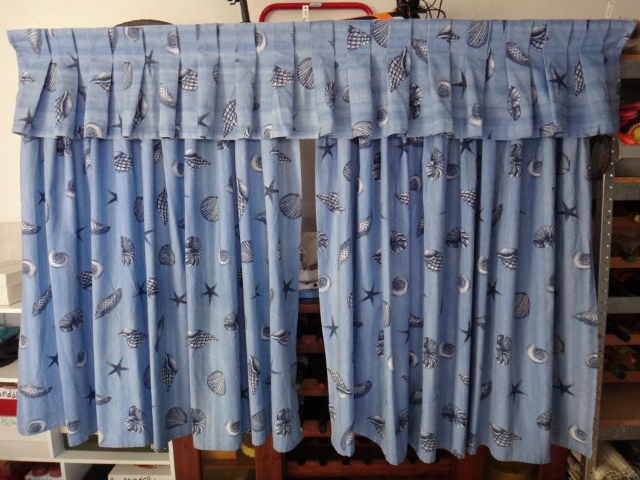 Cortinados Tecido com 2 calhas ( Prontos a Montar )