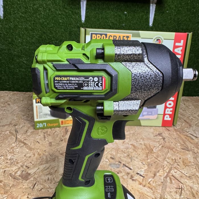 Ударний гайковерт Procraft PWA36 850 Н·м | Безщітковий | 20В