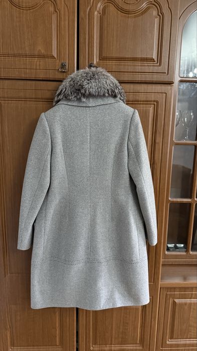 Кашемірове зимове пальто з натуральним хутром