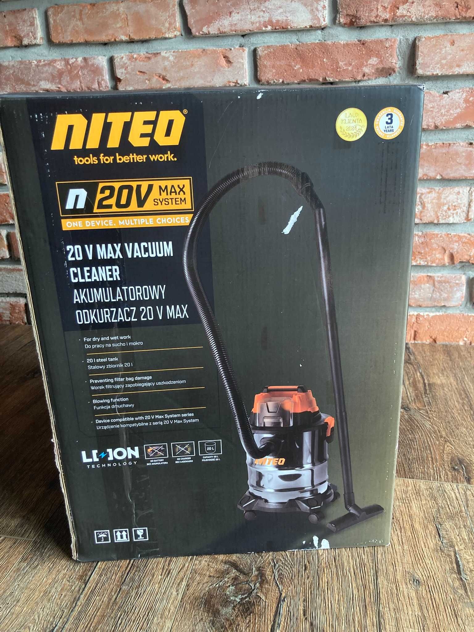 Nowy odkurzacz Niteo akumulatorowy 20v max