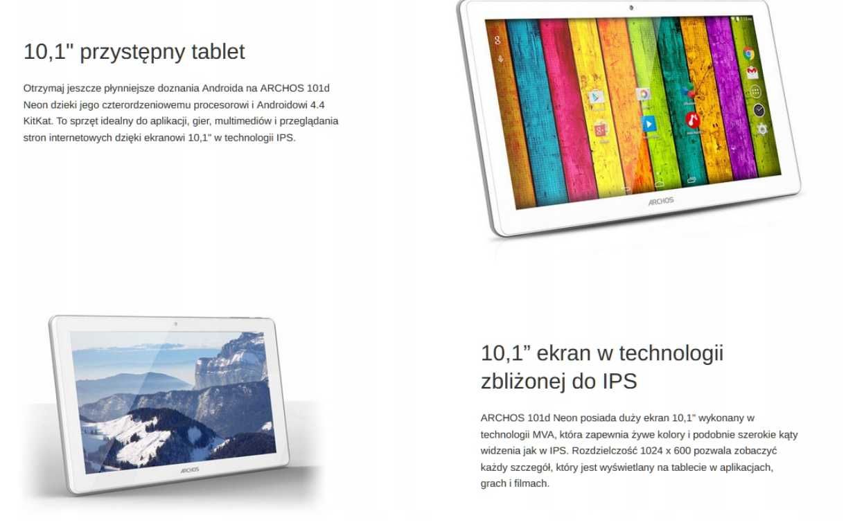 NOWOCZESNY TABLET 10" HDMI 16GB WiFi BT Android *Wyprzedaż*