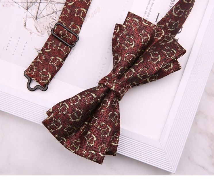 Muszka piękna MUCHA męska tkana wzór 70 + ozdobne Pudełko