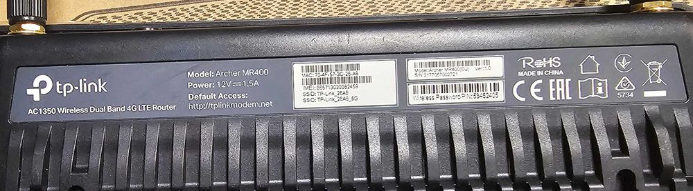 Router TP link  Archer MR 400 do internetu mobilnego na kartę