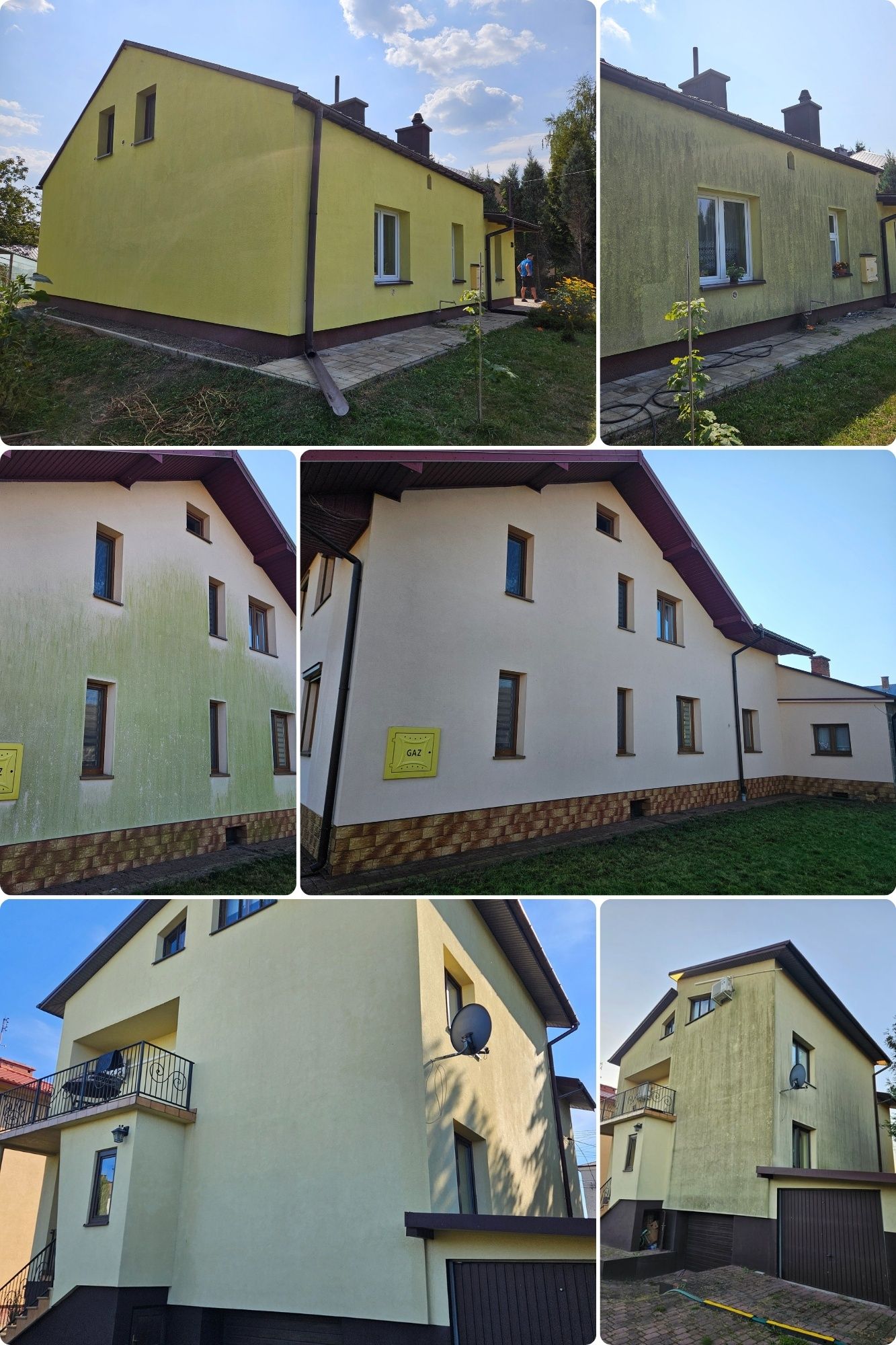 Czyszczenie mycie dachu elewacji kostki okien paneli fotowoltaicznych