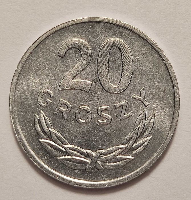 20 gr 1985 r., destrukt - cętkowany rewers - E5