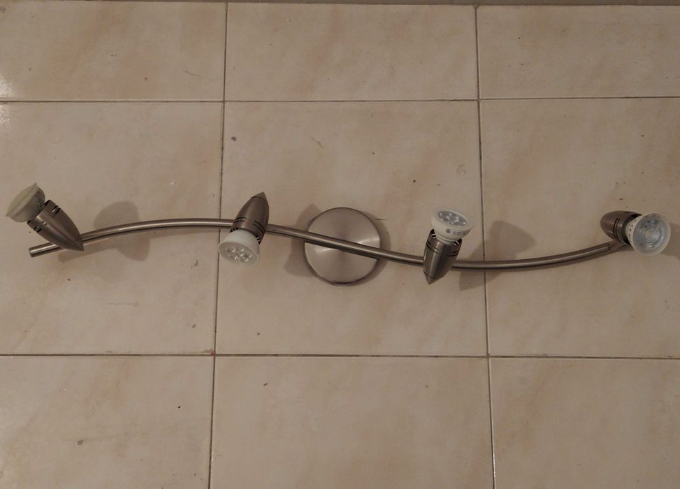 Candeeiro em alumínio escovado