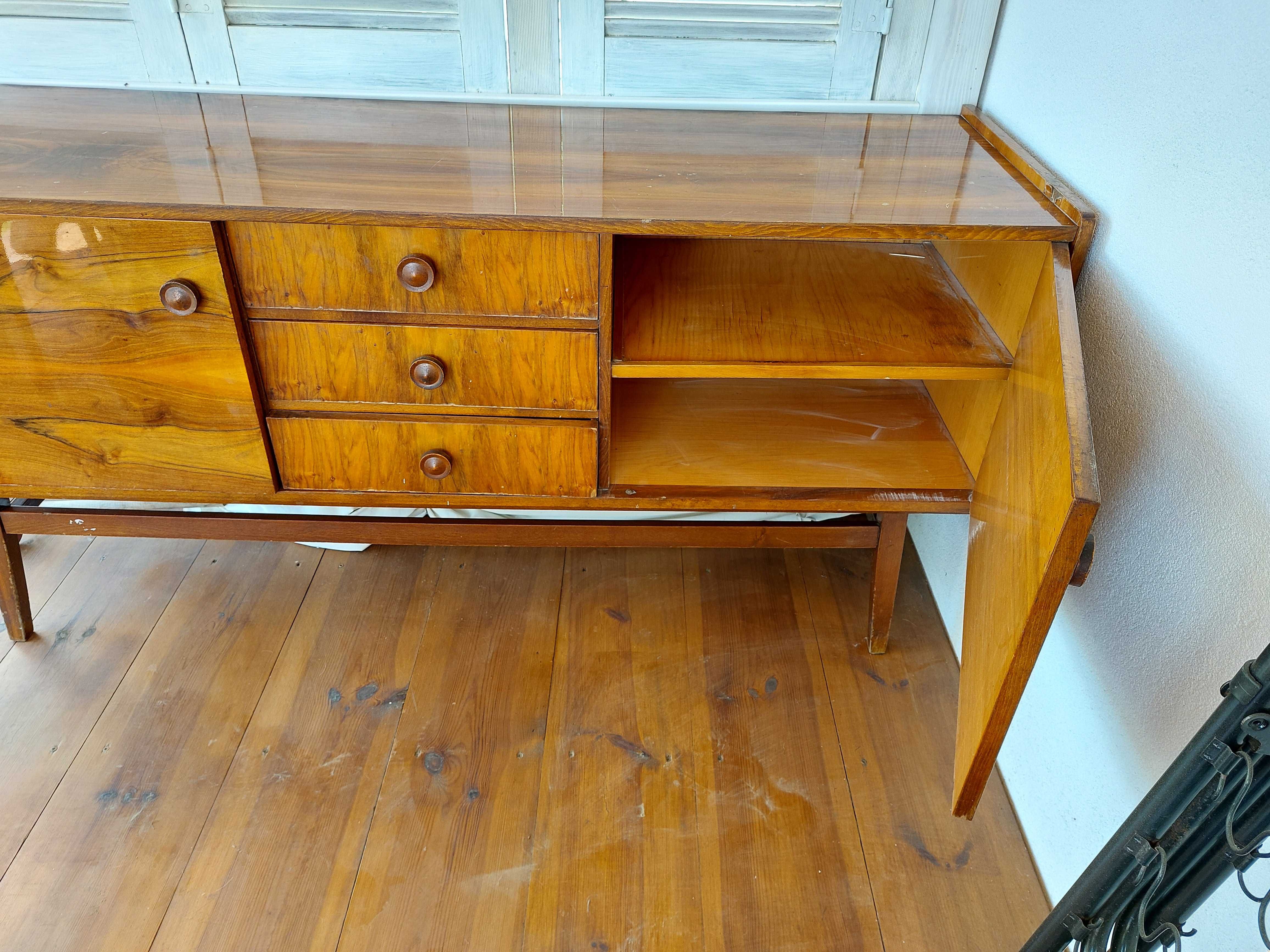 Komoda Sideboard BILEA Lata 60 Rumunia PRL duża dług. 180 cm