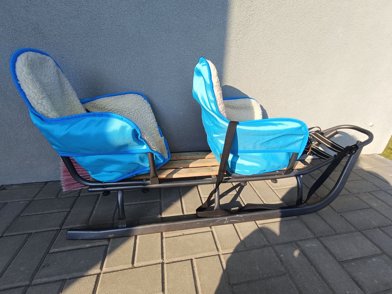 Sanki podwójne stalowe z ocieplaczami