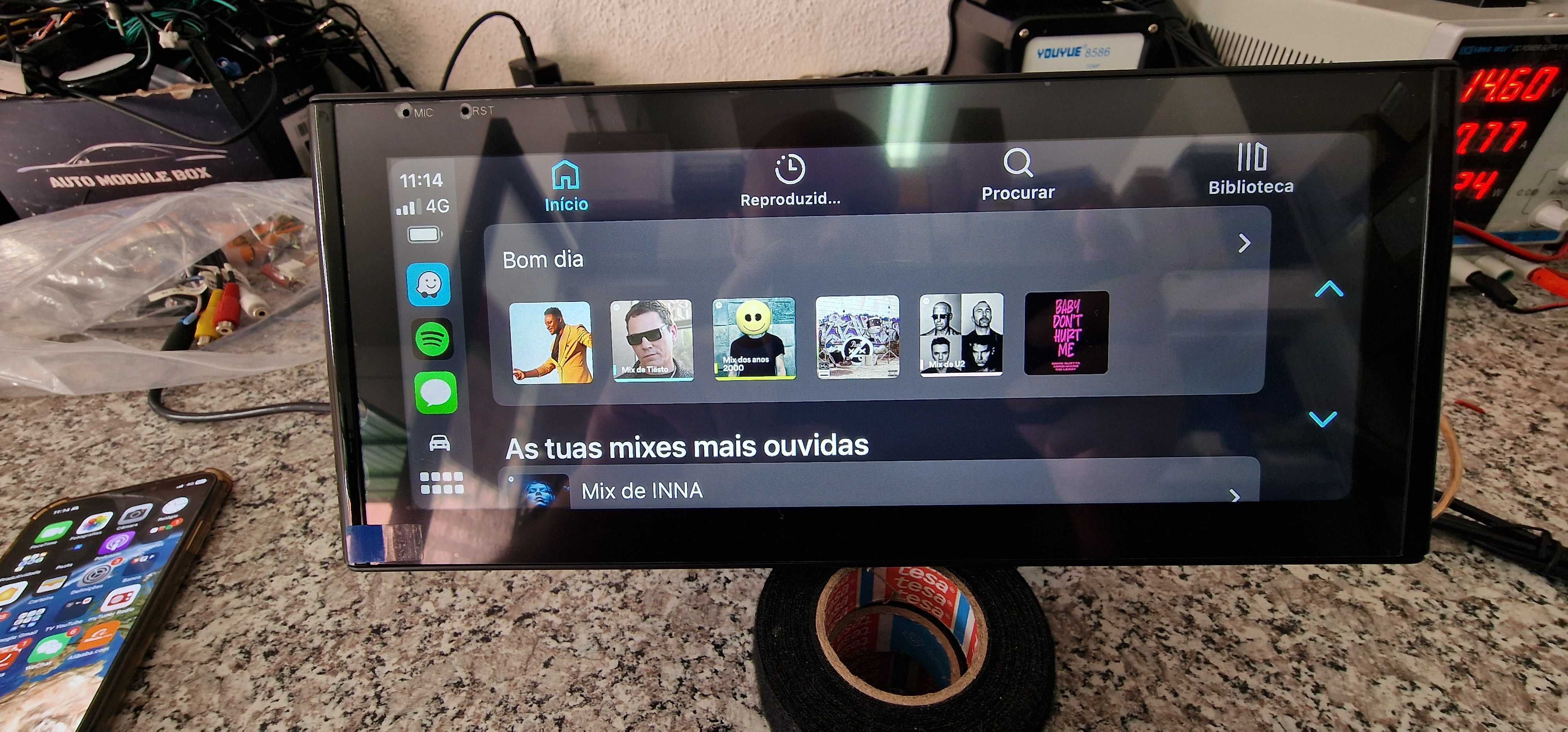 Audi A4 A5 ecrã Android 11 Samsung GPS Bluetooth USB Wi-fi Carplay