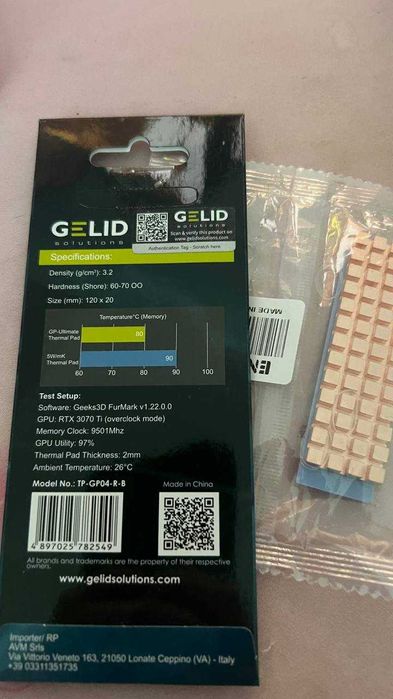 Охолодження для ssd m2 2280 радiатор + термопрокладка Gelid