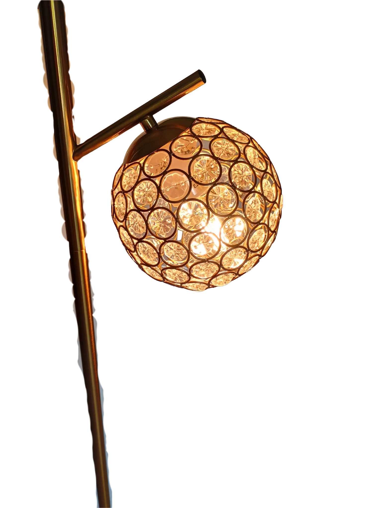 Lampa podłogowa COSTWAY 3 Globe złota E27 salon sypialnia 169 cm