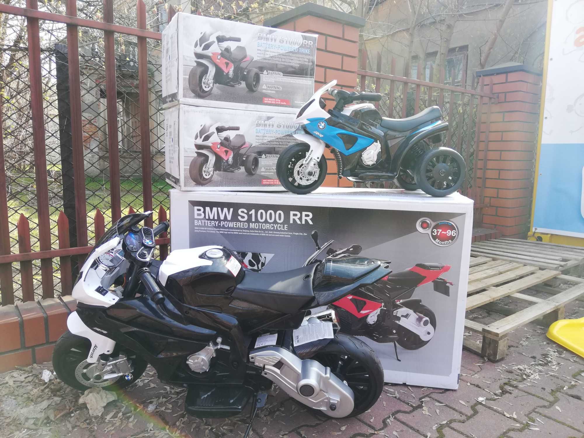 NOWY BMW S1000RR Motor na akumulator  12V 2x45W dla dzieci do 30kg