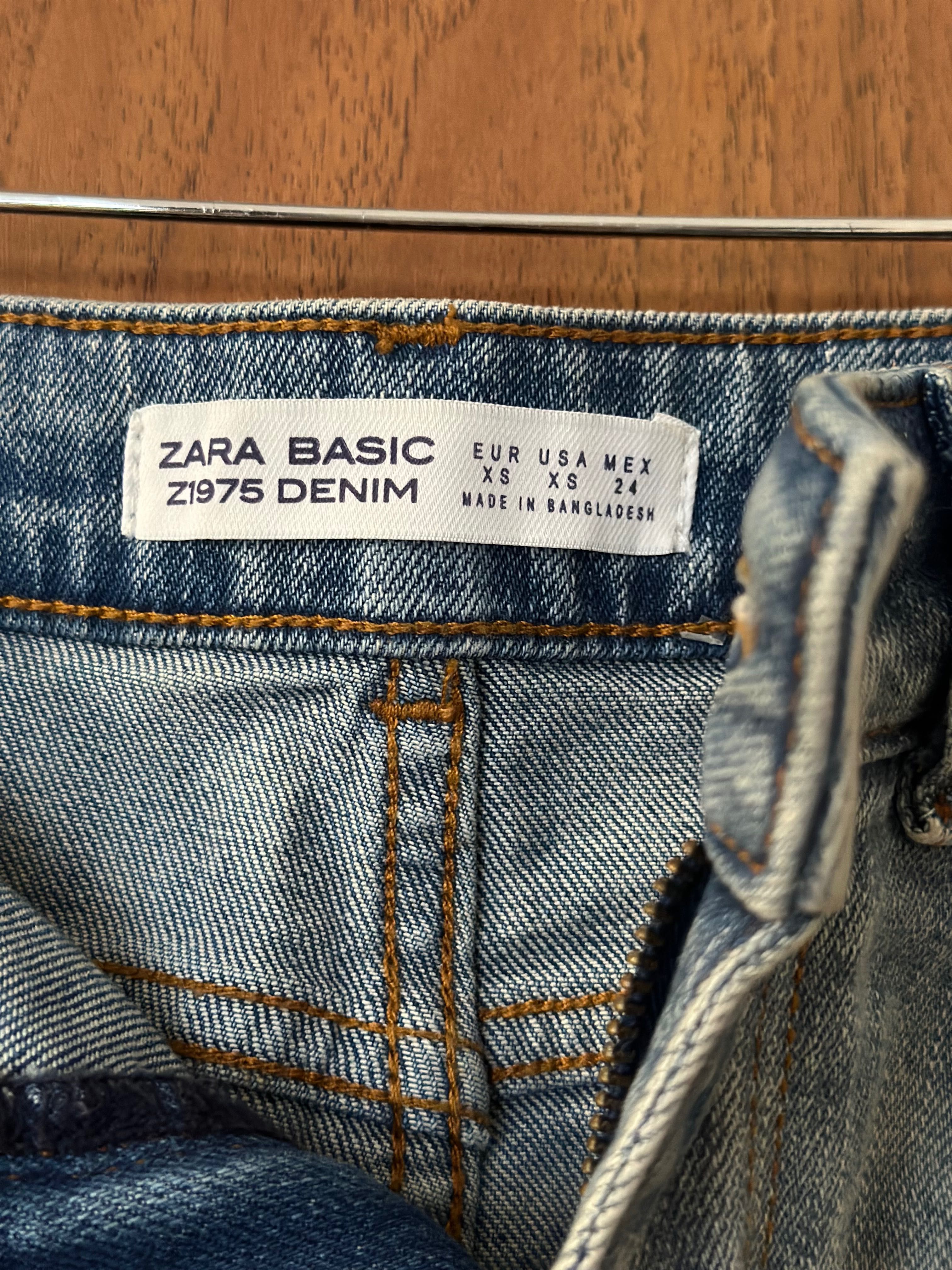 Джинсовая юбка вышивка Zara