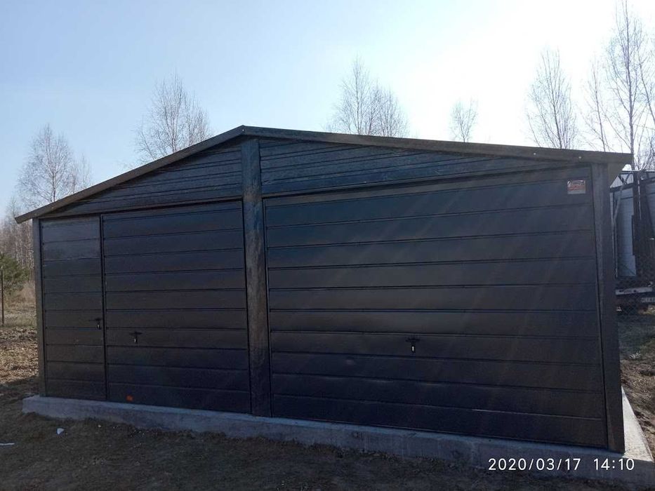 Dwustanowiskowy garaż + DRZWI Dwuspad