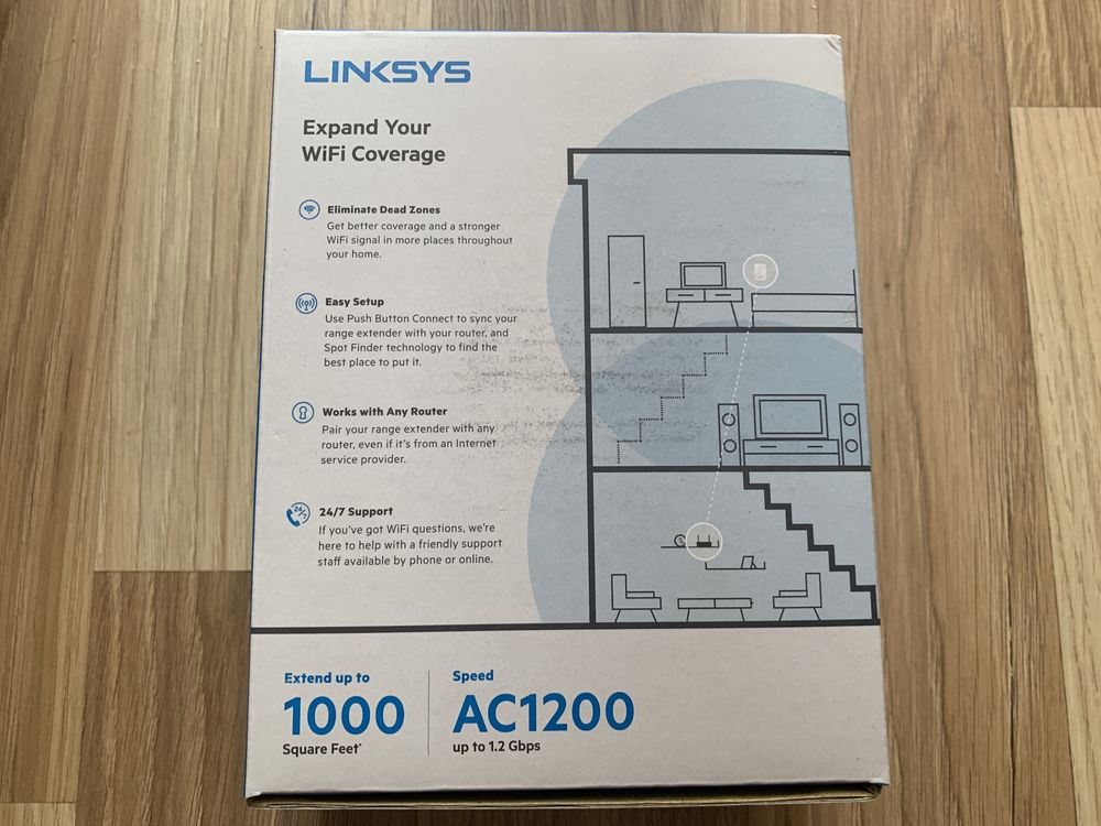 Linksys RE6350 AC1200 2.4/5GHz Wi-Fi Репітер Повторювач, Ретранслятор